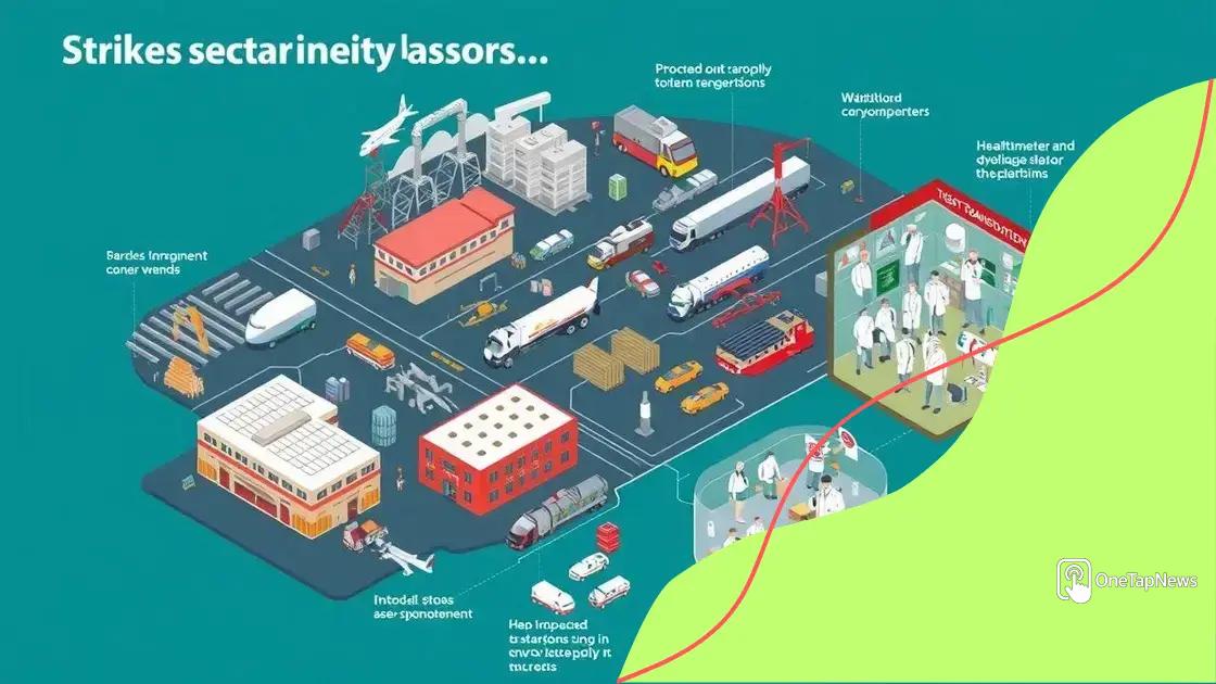 Key sectors affected by strikesimpact